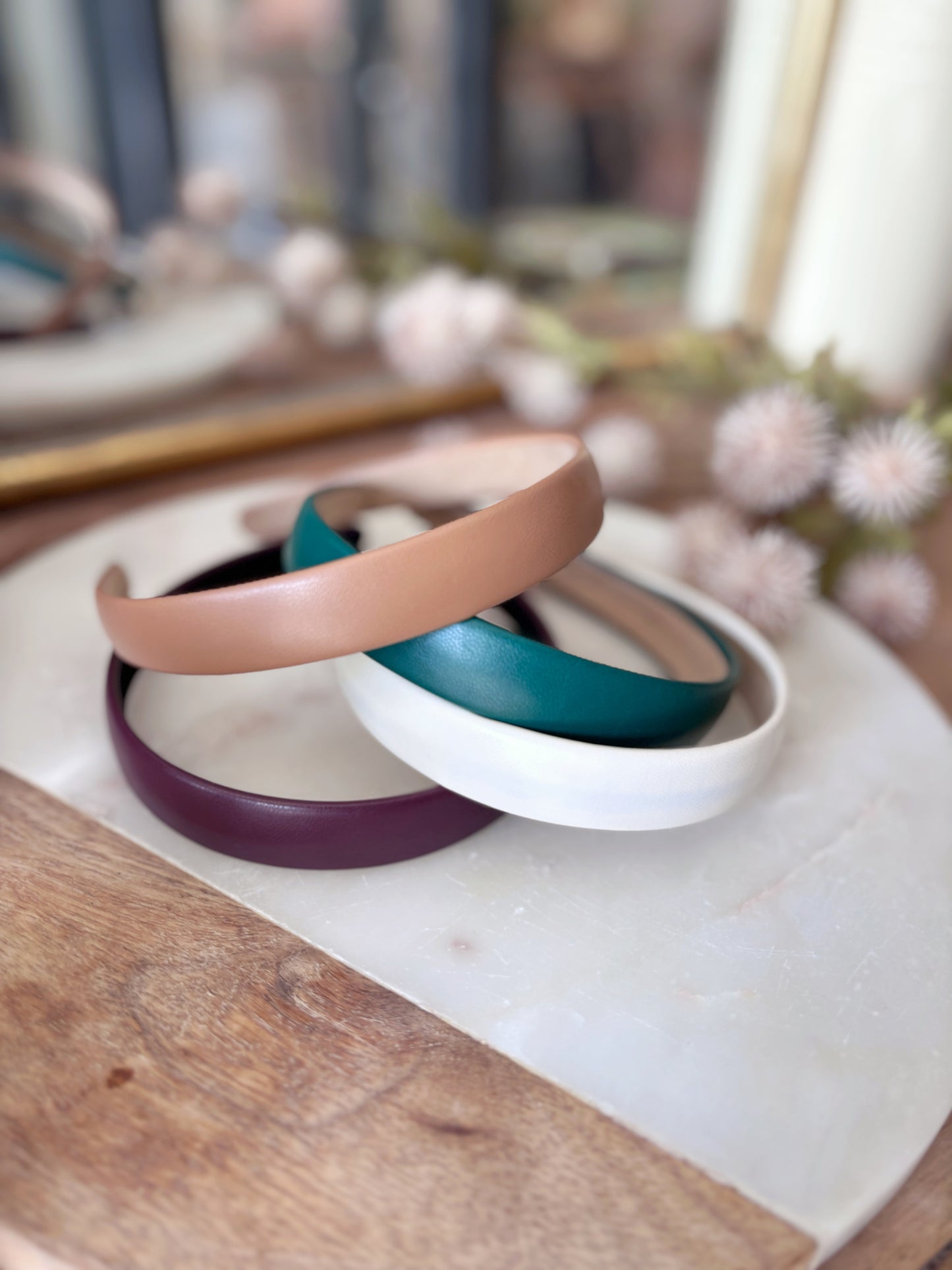 Leatherette Headband - Juniper