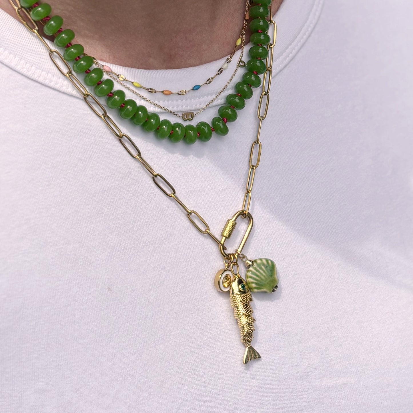 Shell Charm - Green