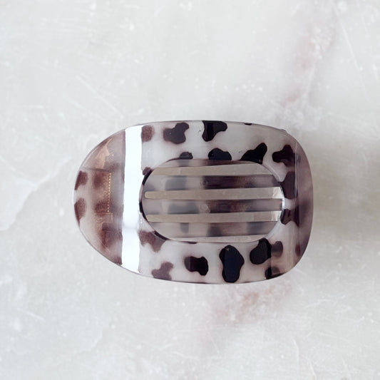 Jelly Flat Hair Clip - Tortoise