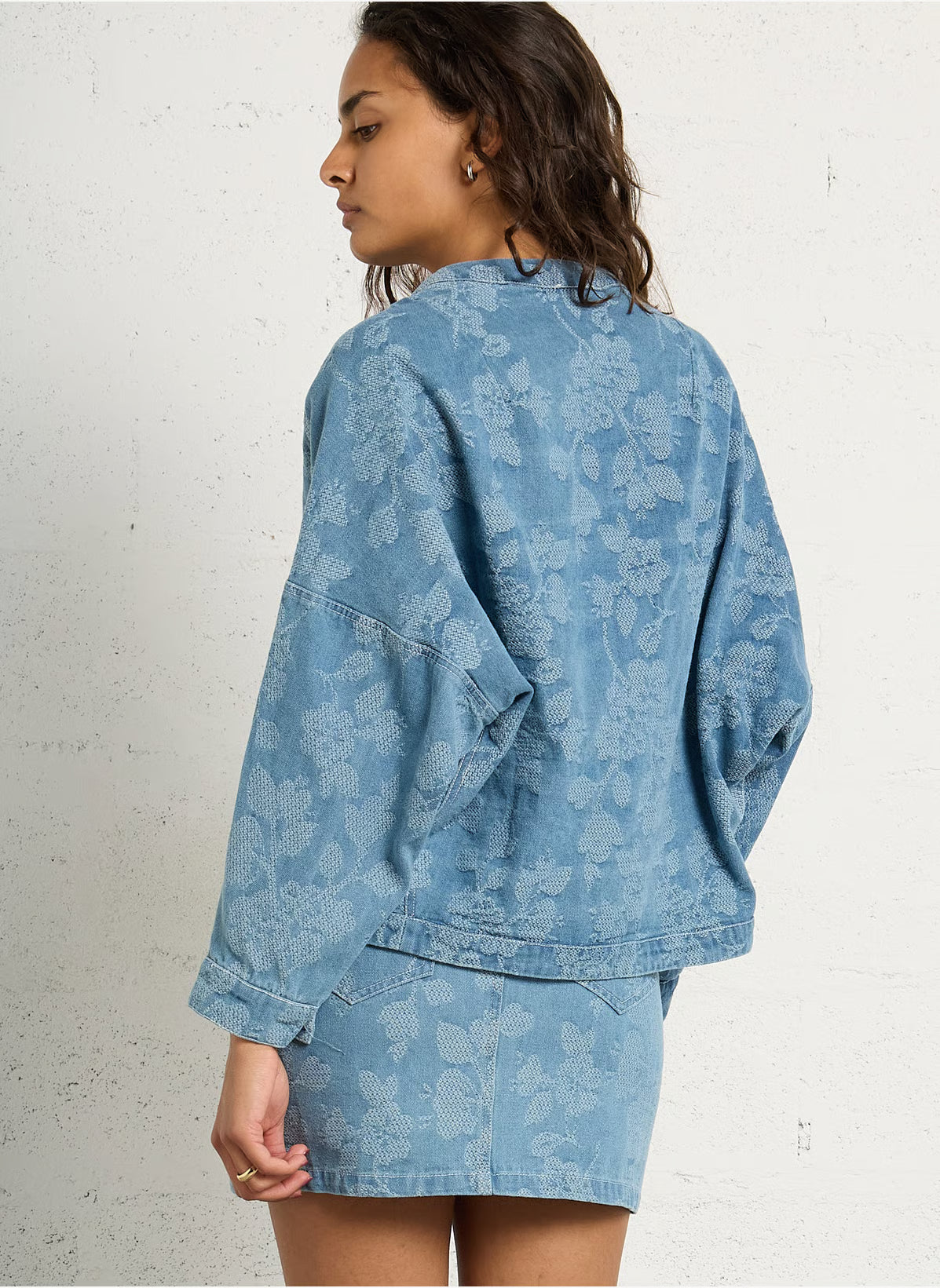 Denim Floral Jacket