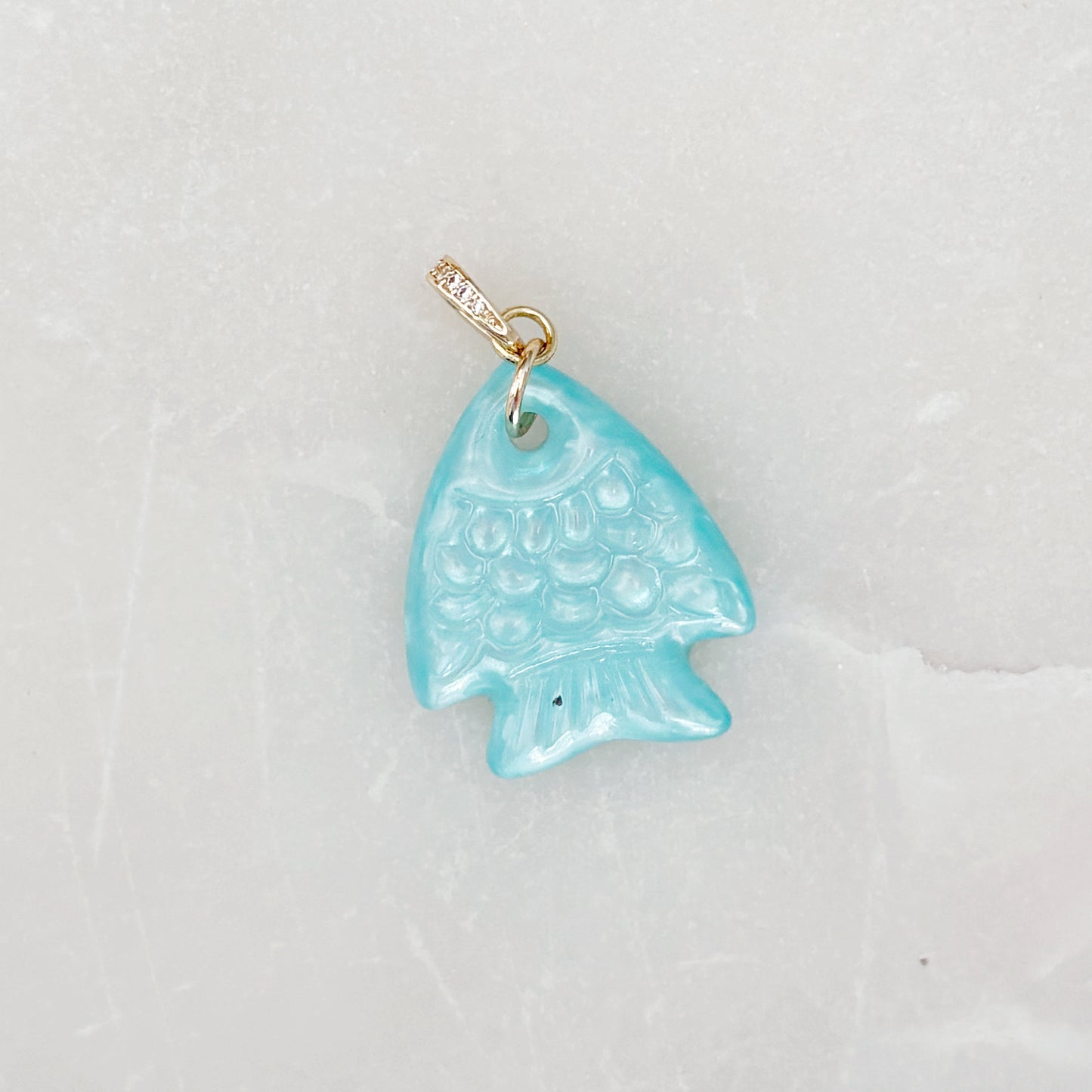Fish Charm - Aqua