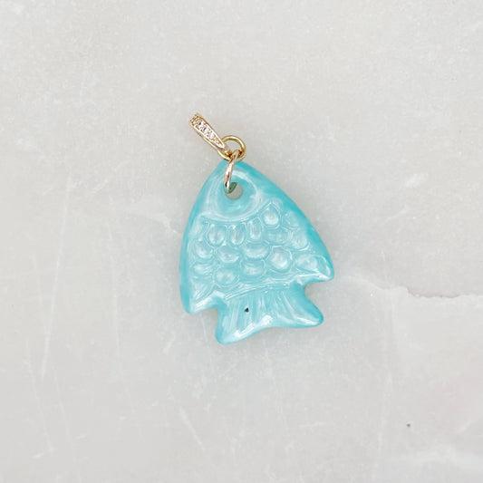 Fish Charm - Aqua