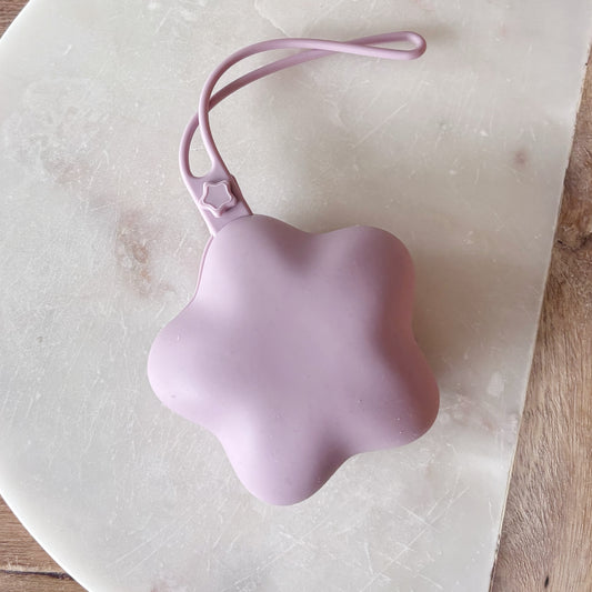 Silicone Star Pacifier Case - Mauve