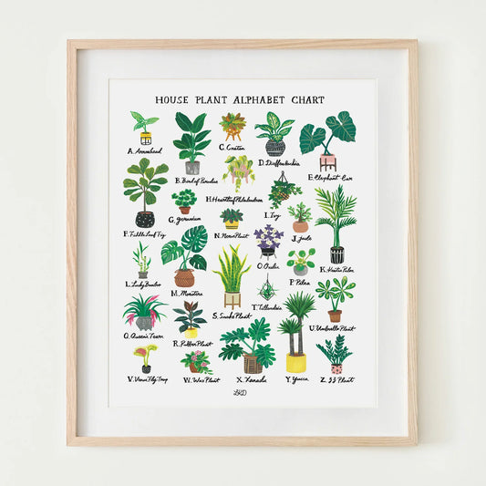 House Plant Alphabet Chart