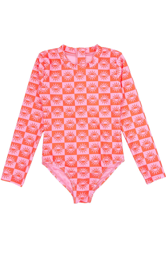 Wave Chaser Surf Suit - Hot Coral