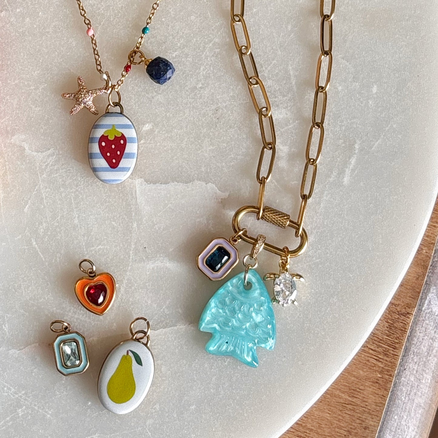 Fish Charm - Aqua