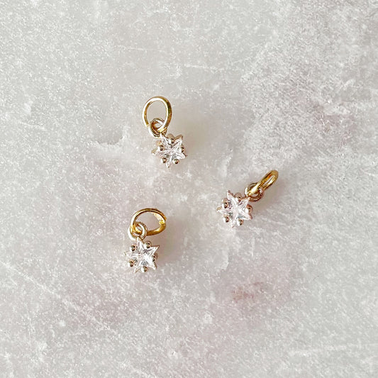 Mini Snowflake Charm - Gold