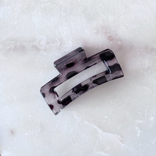 Large Jelly Hair Clip - Brown Tortoise