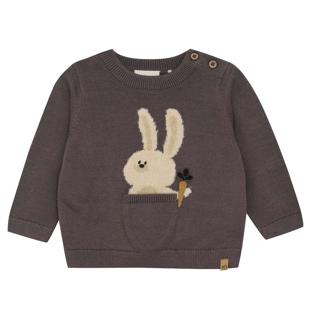 Bunny Knit Pullover - Dark Grey
