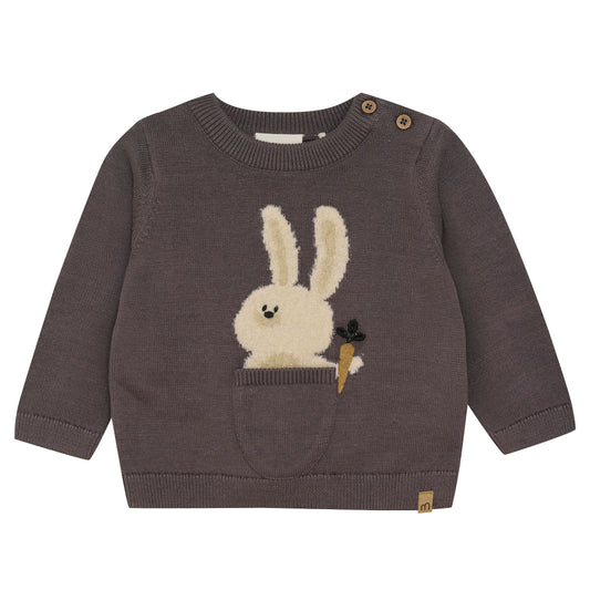 Bunny Knit Pullover - Dark Grey