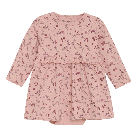 Cotton Dress Onesie - Flowers