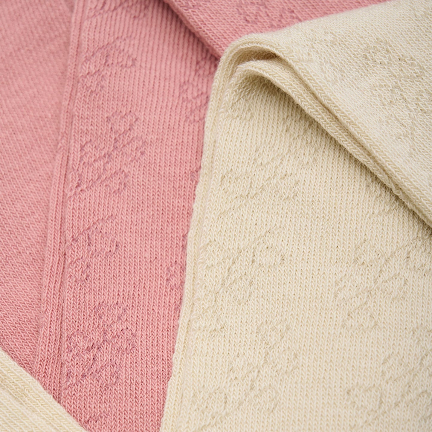 Knit Tights - Pink/Beige