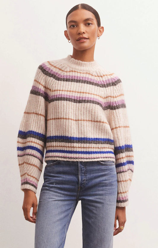 Desmond Pullover Sweater - Sandstone Stripe