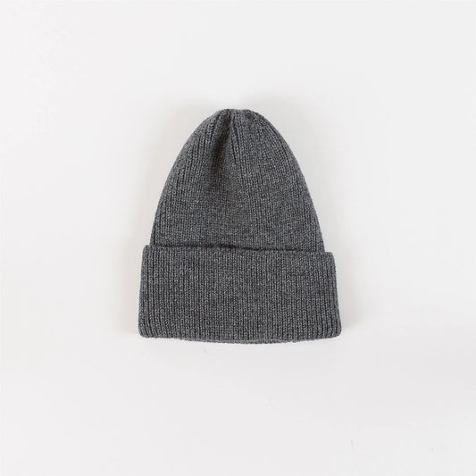 Ribbed Knit Hat - Charcoal