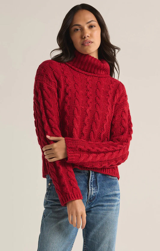 Tied to You Sweater - Haute Red