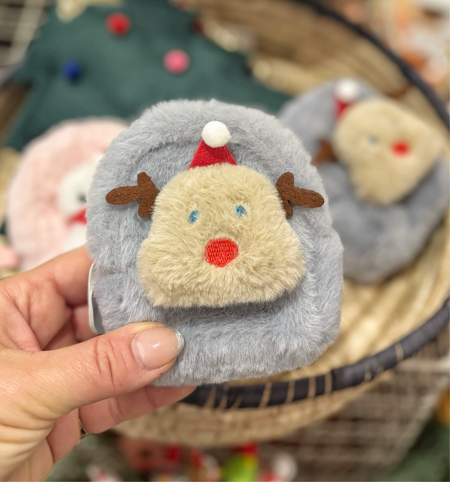 Plush Holiday Coin Purse - Reindeer