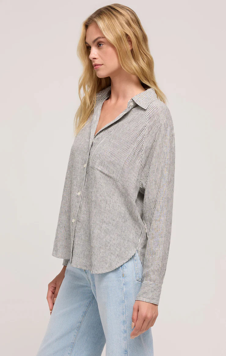 The Perfect Linen Top - Sea Salt