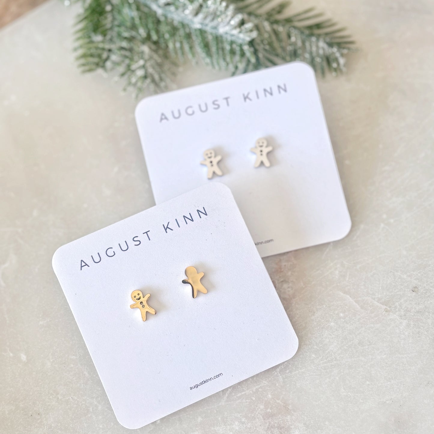 Gingerbread Earrings - Gold