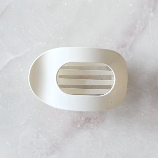 Matte Flat Hair Clip - Ivory
