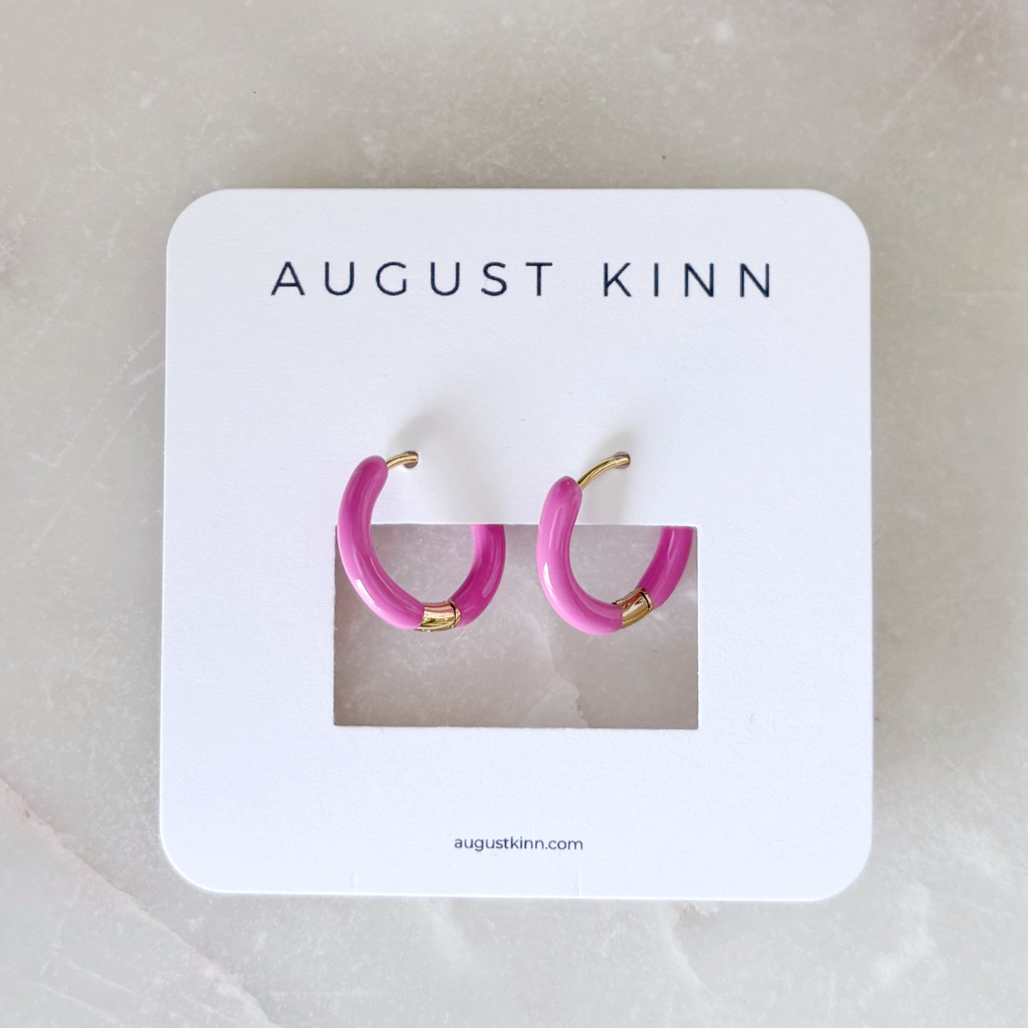 Alpen Earrings - Dark Pink