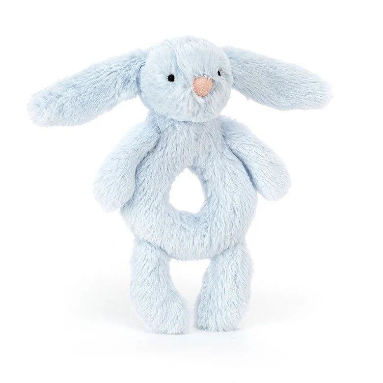 Bashful Bunny Rattle - Blue