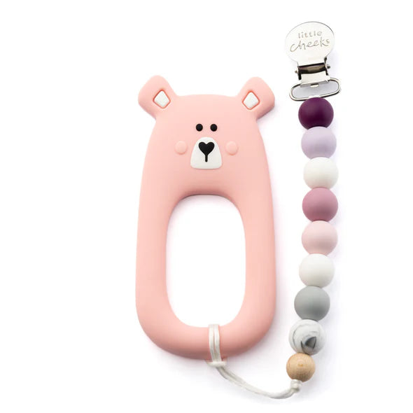 Silicone Teether - Pink Bear