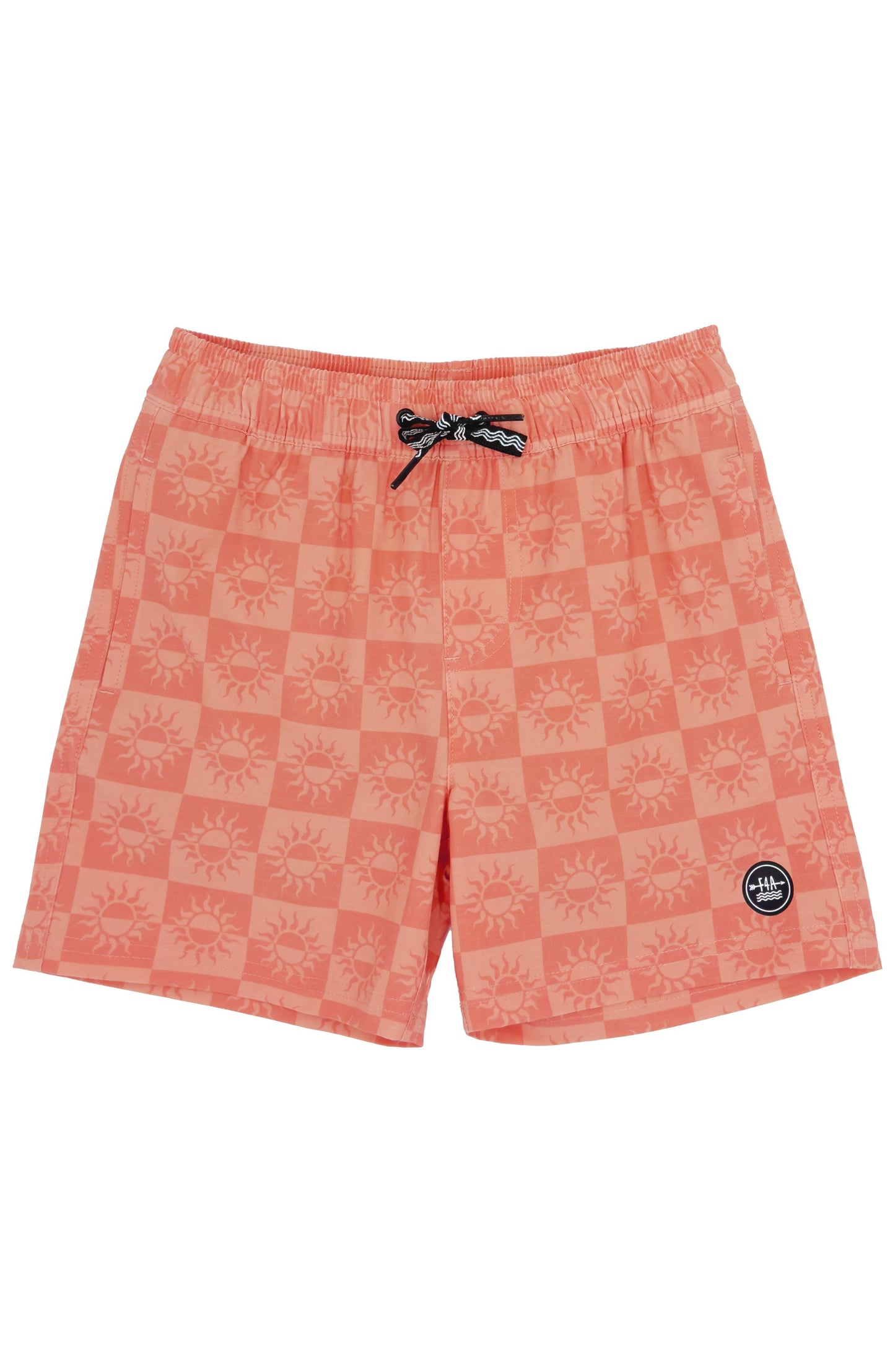 Sunrise Lined Volley Short - Hot Coral