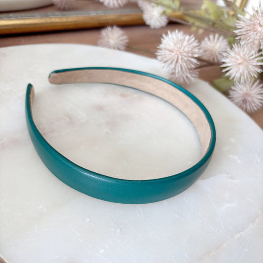Leatherette Headband - Juniper
