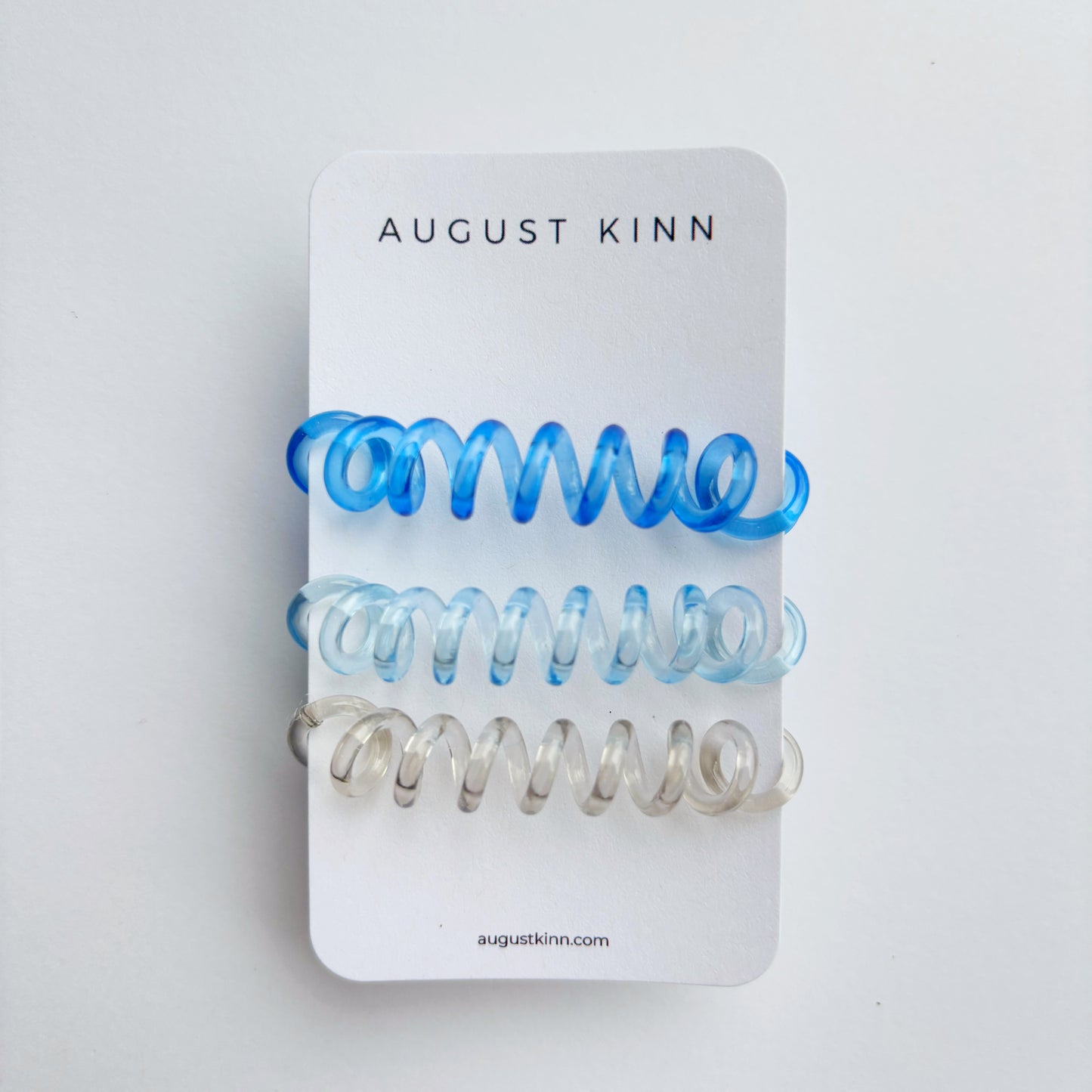 Coil Hair Ties (Set of 3) - Blue