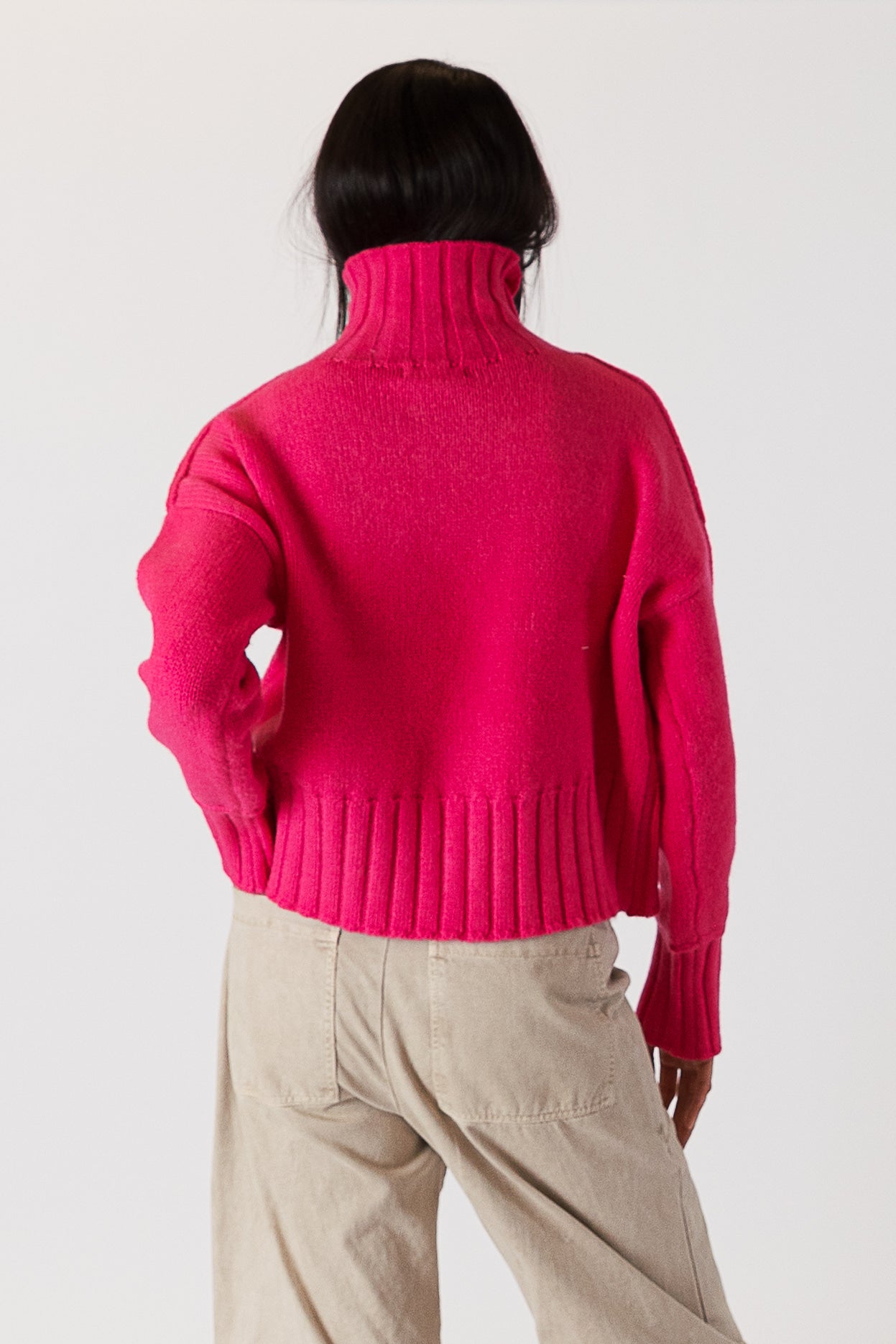 Calli Turtleneck Sweater - Cherry