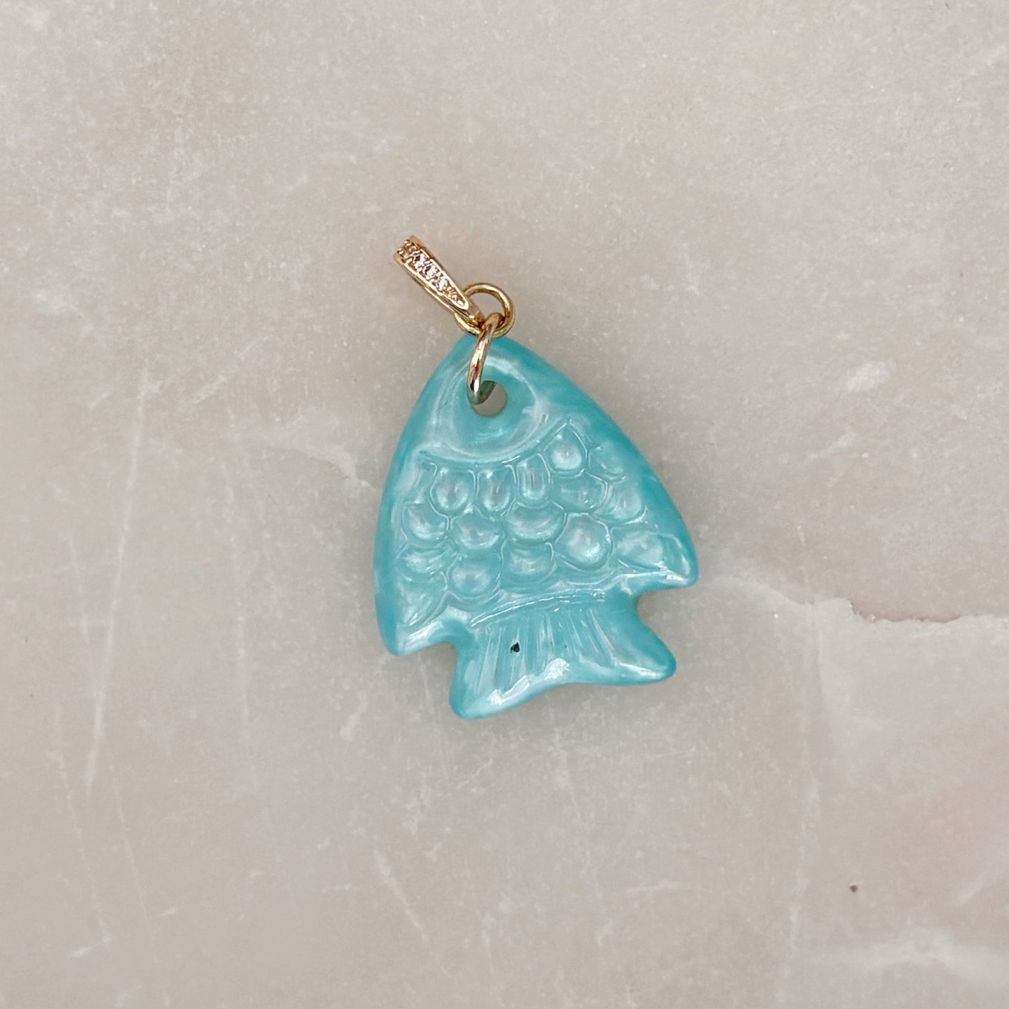 Fish Charm - Aqua