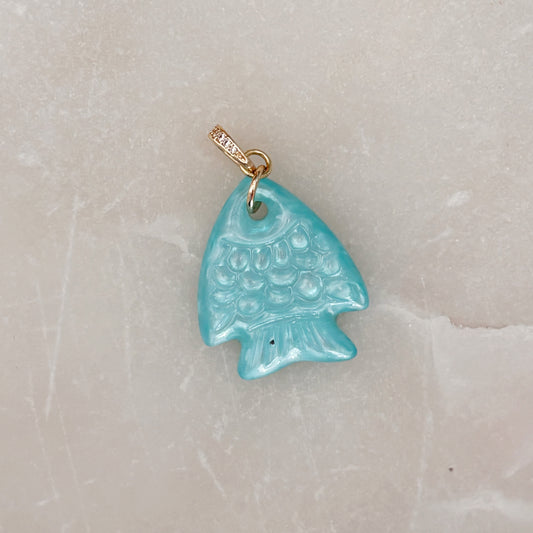 Fish Charm - Aqua