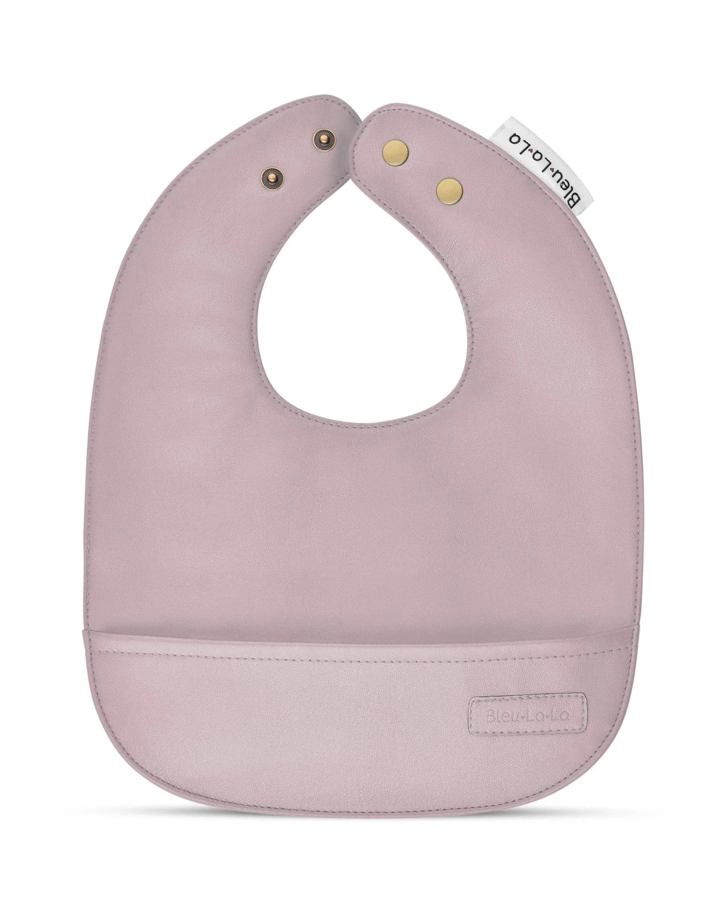 Soft Vegan Leather Bib - Mauve