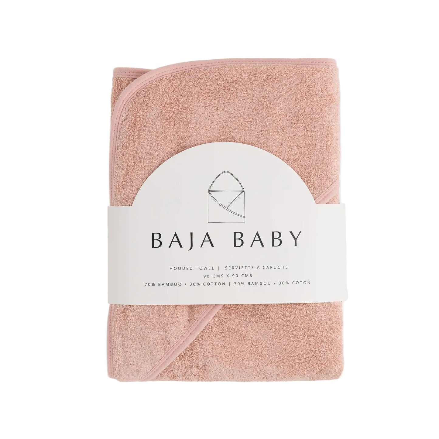 Hooded Towel - Rose