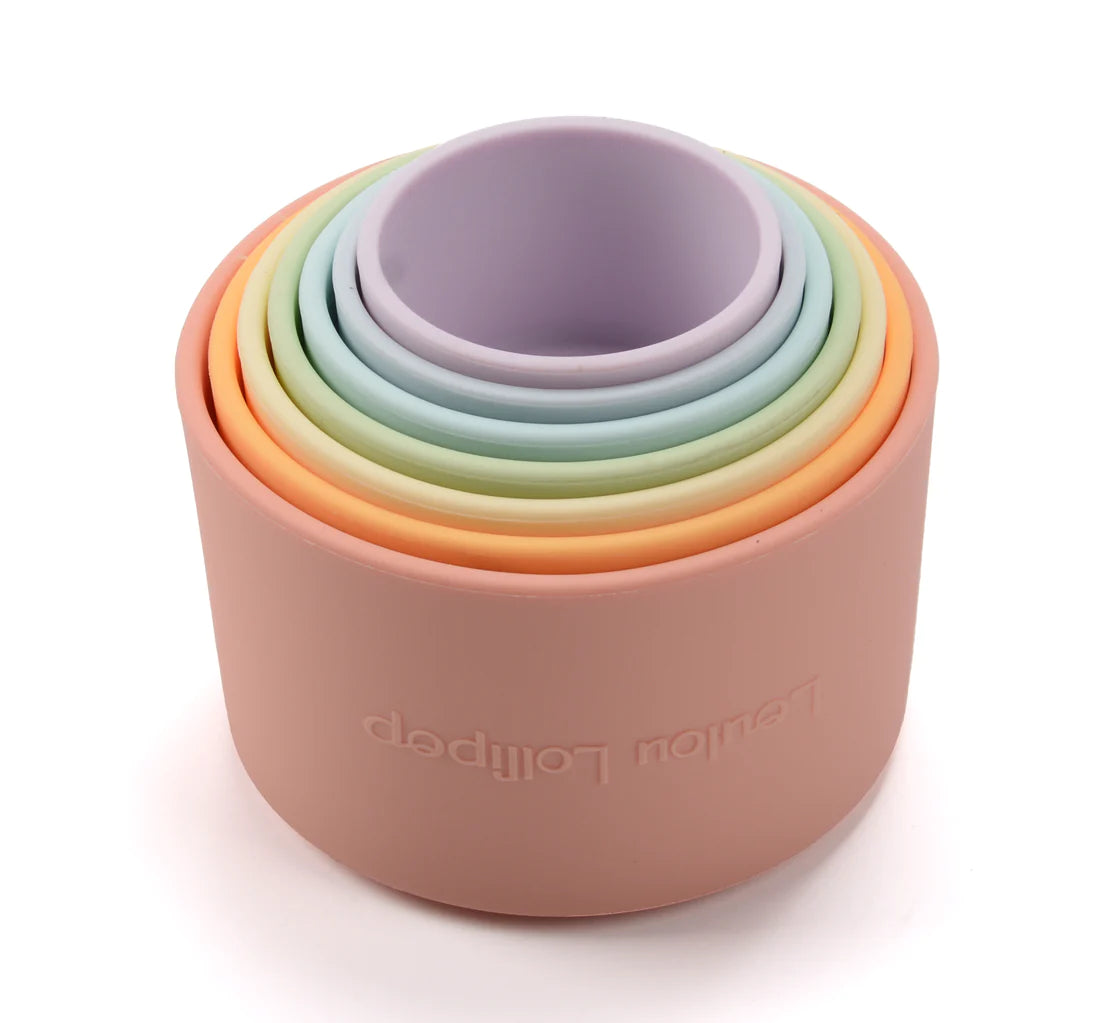 Silicone Stacking Cups - Rainbow