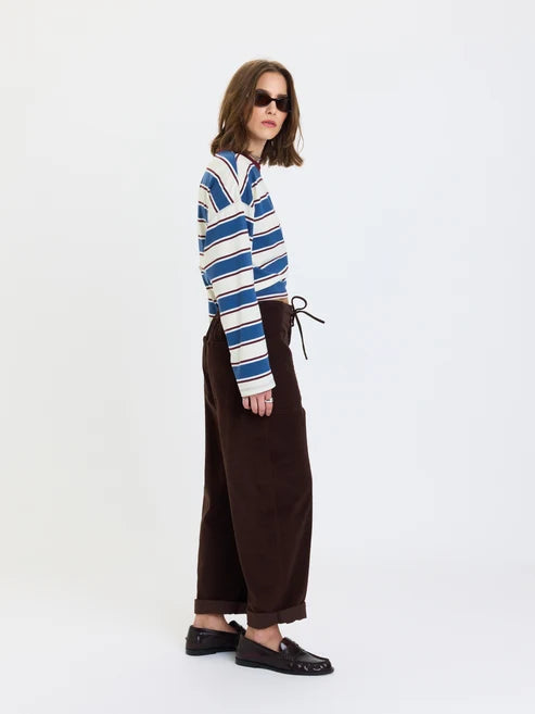 Villa Drawstring Barrel Leg - Chocolate