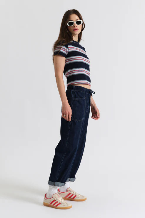 Villa Drawstring Barrel Leg - Blue Mood