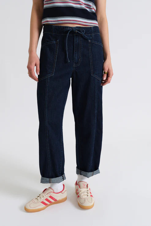Villa Drawstring Barrel Leg - Blue Mood