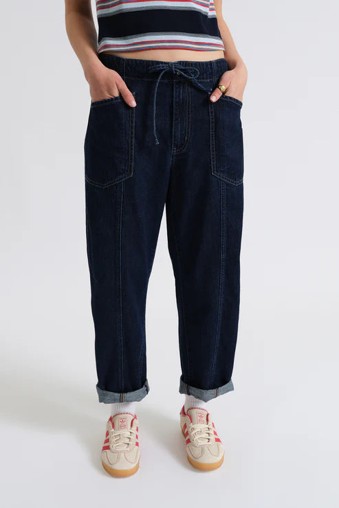 Villa Drawstring Barrel Leg - Blue Mood