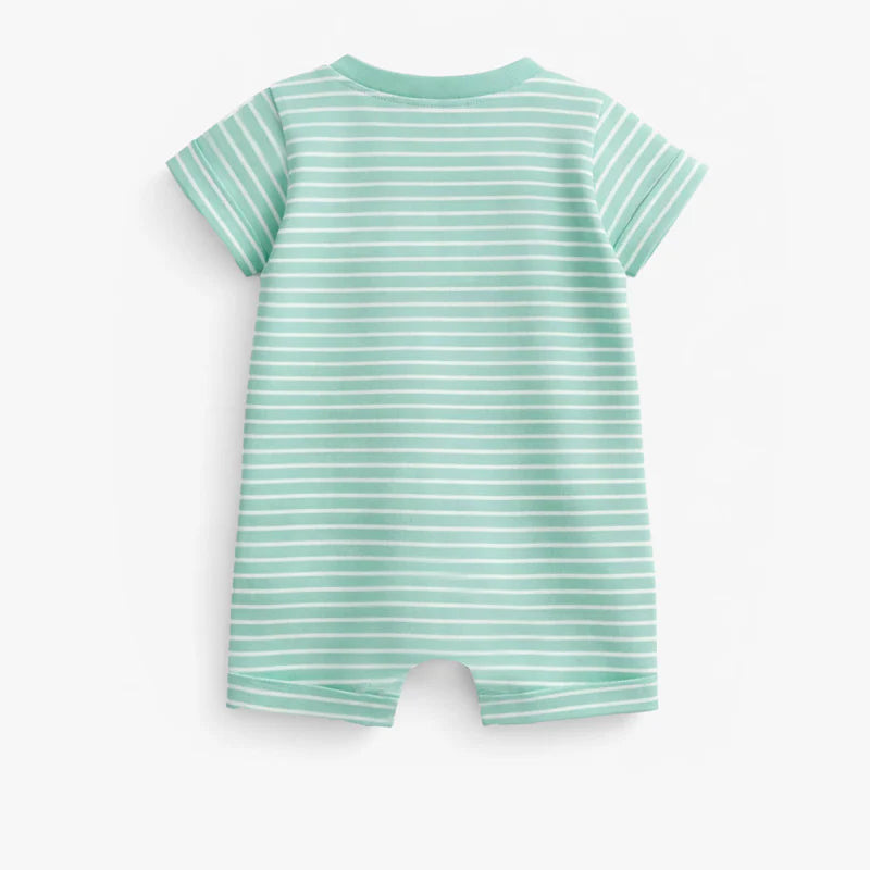 Green Striped  Romper