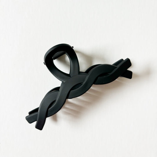 Large Claw Clip Twist - Black