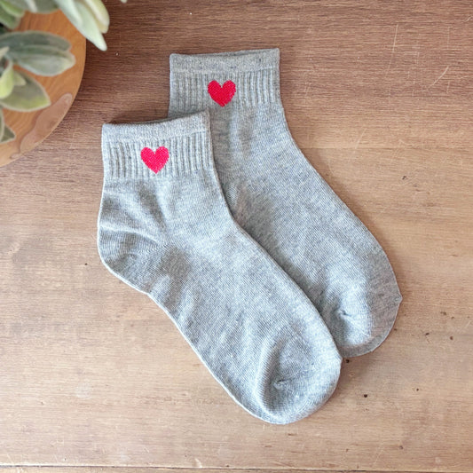 Red Heart Socks - Grey