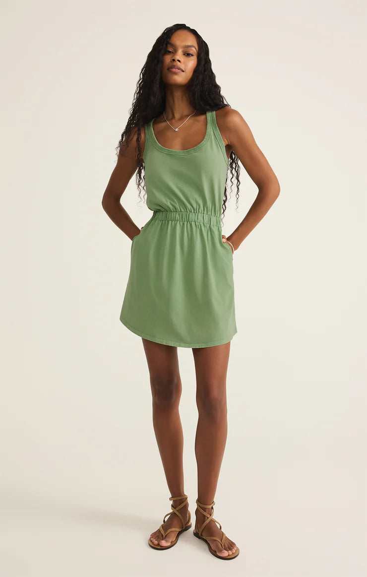 Keegan Slub Jersey Mini Dress - Lawn