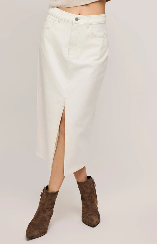 Georgia Midi Skirt - White