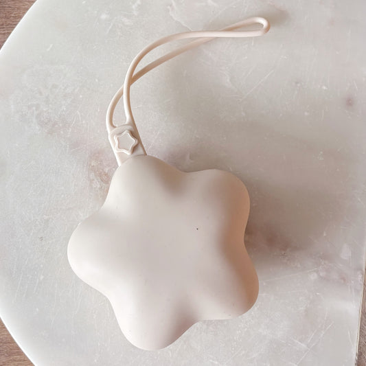 Silicone Star Pacifier Case - Cream