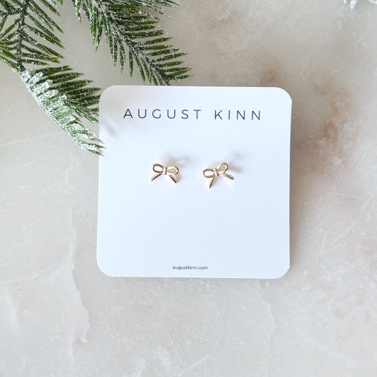 Stud Earrings - Dainty Bow