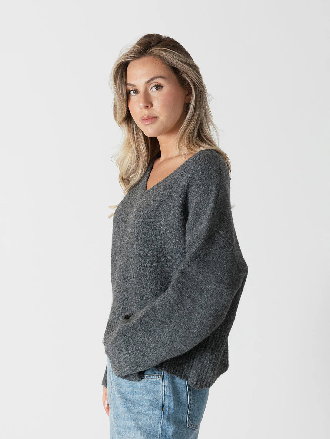 Ettaluxe Eco Knit Sweater - Dark Grey