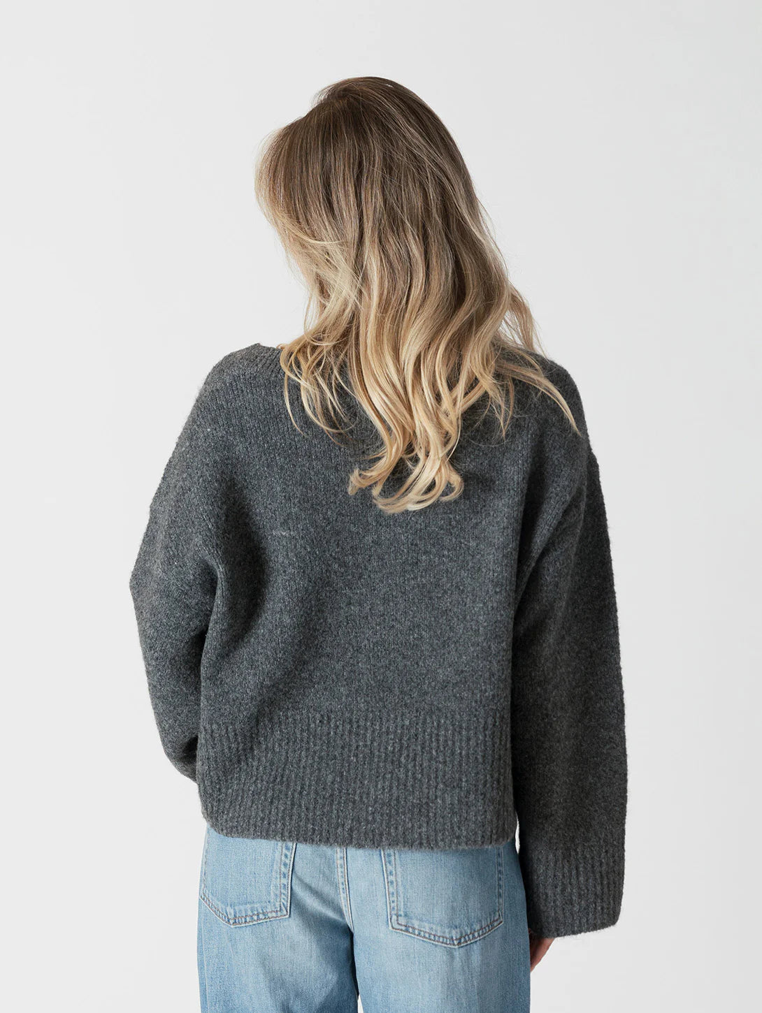 Ettaluxe Eco Knit Sweater - Dark Grey