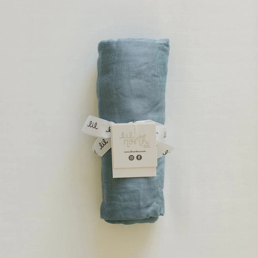 Muslin Swaddle - Dusty Blue