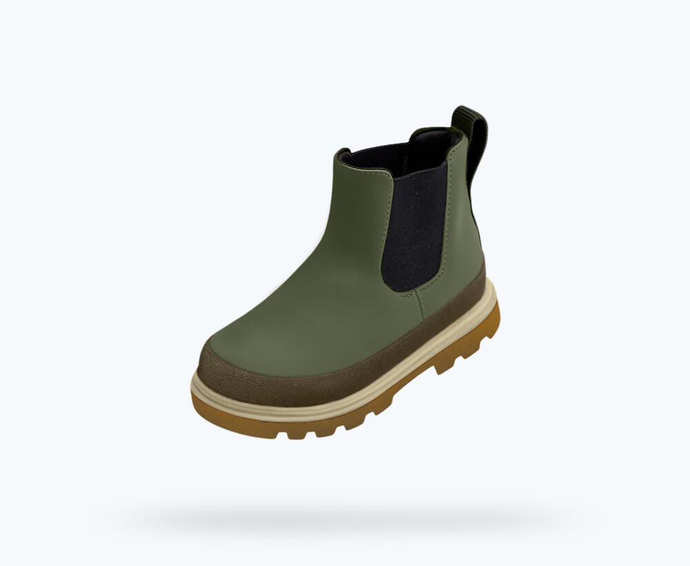 Kensington Pull On Boot - Olivine Green/Mash Brown/Bone White